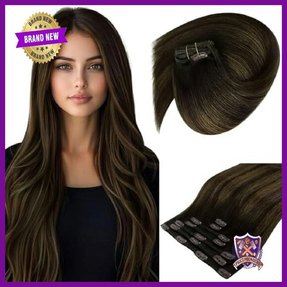 20 Inch Human Hair Clip-In Extensions Straight Remy Hair main image 6